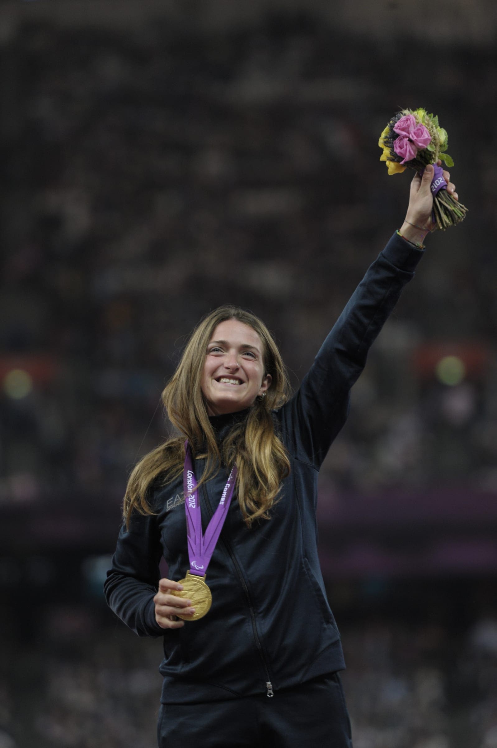 Martina Caironi con la medaglia d'oro a Londra 2012
